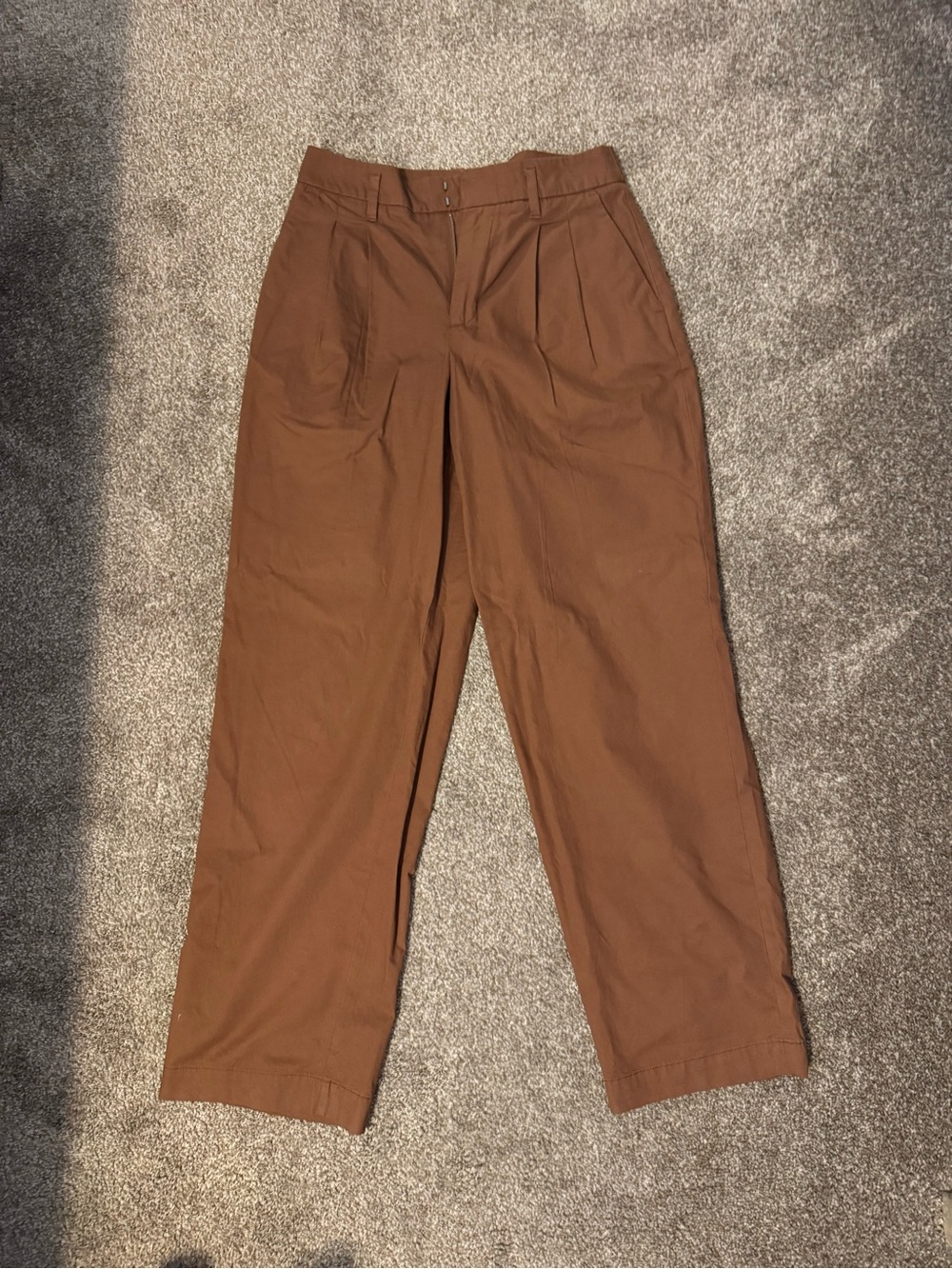 a new day Brown Pleated Chino Pants